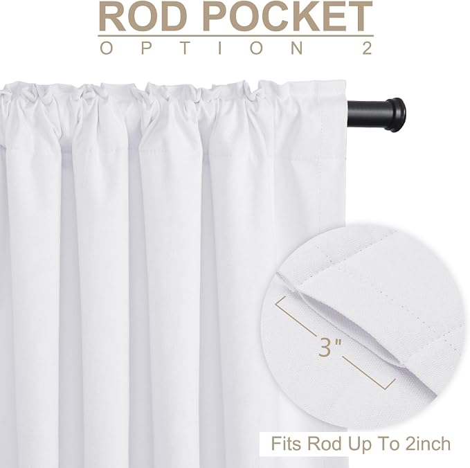 100% Blackout Shield Linen Blackout Curtains - Image 4