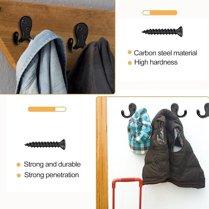 CBWLWJ 10 Pack Coat Hooks Wall Hooks - Image 5