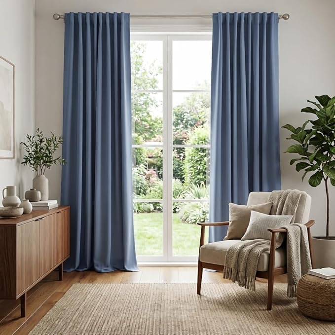 RYB HOME Blackout Curtains for Living Room, Privacy Thermal Insulating Window by RYBHOME