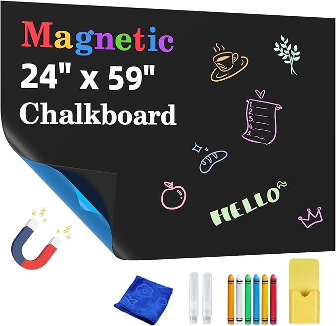 Magnetic Chalkboard Contact Paper, Magnetic Black Board Wall Decal by MrMagnet
