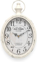 Menterry Small Retro Oval Wall Clock, Antique Old Design, Battery Operated by Menterry