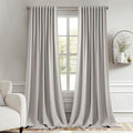 MIULEE Stone Back Tab Blackout Curtains 108 Inch Long 2 Panels Set by MIULEE