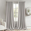 MIULEE Stone Back Tab Blackout Curtain 96 Inch Long 2 Panels Set by MIULEE