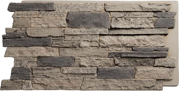 EverStone Acadia Ledge Faux Stone Panel, Urban Color by EkenaMillwork