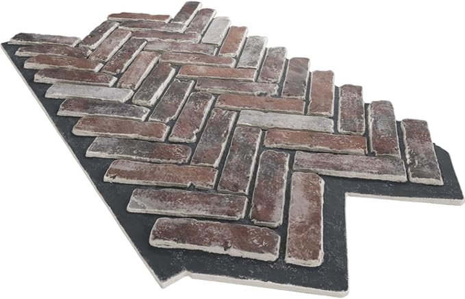 EverStone Herringbone Faux Brick Panel, 46 1/2"W x 25 1/4"H x 1"D, Moon Rock - Image 6