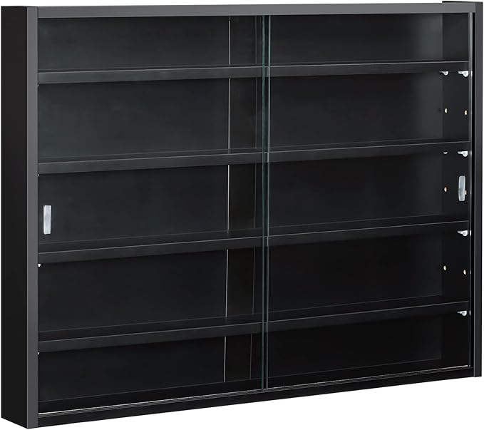 HOMCOM 5-Tier Display Cabinet, Glass Door Cabinet by HOMCOM
