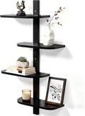 Afuly Black Floating Shelves for Wall Display Shelf Unit Modern Decorative by Afuly