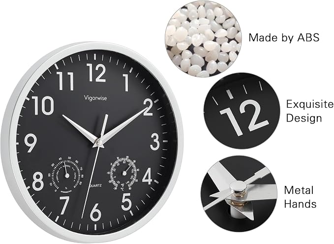 Wall Clock, Sweep Silent Movement Accurate Clocks - Image 5