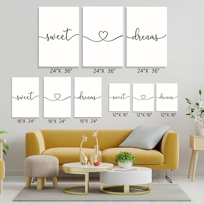 GUBIYU Sweet Dreams Wall Art Above Bed - Image 6