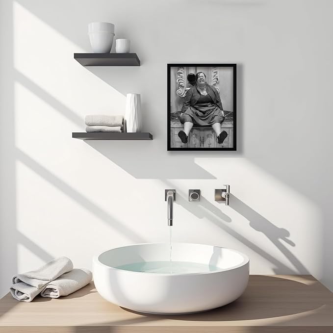 Framed Funny Bathroom Canvas Wall Art, Funny Wall Art Bathroom Sign, Modern - Image 7