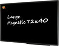 Lockways Magnetic Chalkboard 72 x 40 Inches, Aluminum Frame Large Blackboard by Lockways