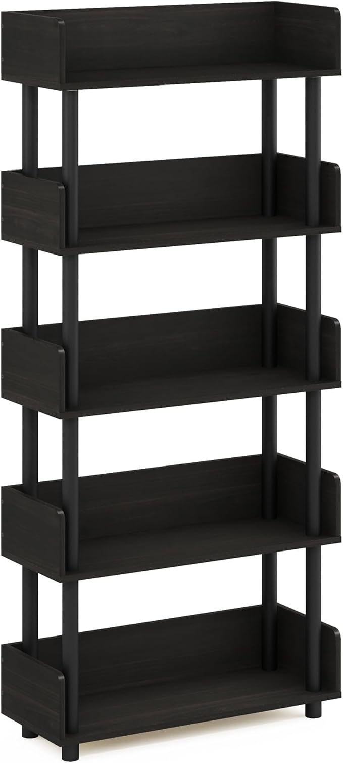 Furinno TURN-N-TUBE 5-Tier Display Shelf, Storage Shelves, Book Shelf, Open - Image 4