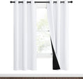 NICETOWN White Blackout Curtains 70 inches Long, 2 Pieces, Full Light Blocking by NICETOWN