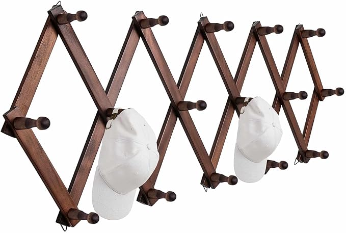 SCUNDA Hat Rack for Wall, Expandable Wall Hat Holder by SCUNDAHOME