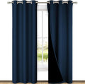 NICETOWN Moroccan Blue Full Shade Curtain Panels, Pair of Thermal Insulated & by NICETOWN