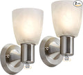 EJIAXIN Wall Sconces Set of 2, Brushed Nickel Vanity Lights by WelcometoEJIAXIN