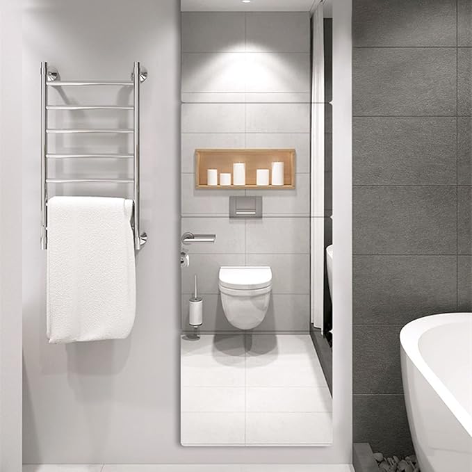 JEOYOO Full Length Wall Mirror Tiles, Frameless Full Body Mirror Tiles by JEOYOO