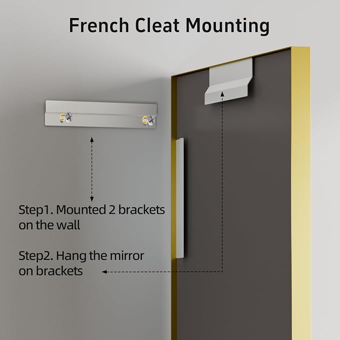 22x30 Inch Gold Bathroom Mirrors - Image 8