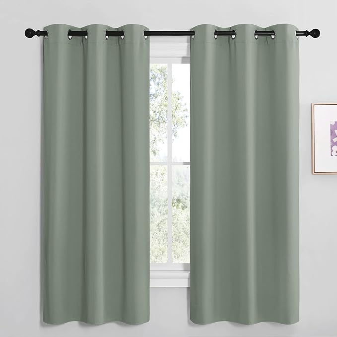 NICETOWN Greyish Green Room Darkening Curtains by NICETOWN