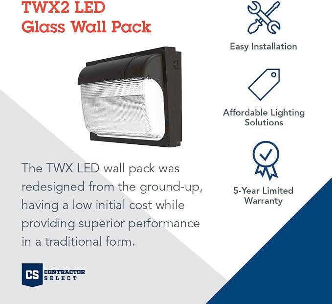 Lithonia Lighting 13" LED Wall Pack Outdoor Light Fixture, Building Wall Light - Image 2