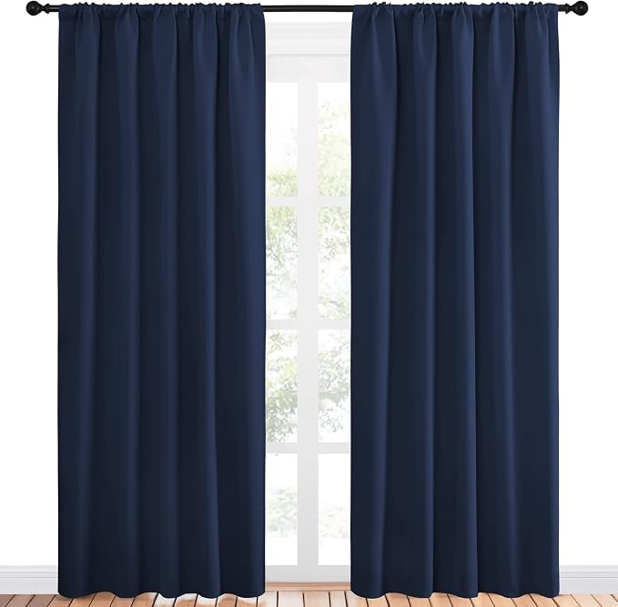 NICETOWN Navy Curtains Blackout Draperies - Image 2