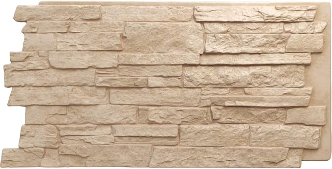 EverStone Acadia Ledge Faux Stone Panel, Ocean Floor Color by EkenaMillwork