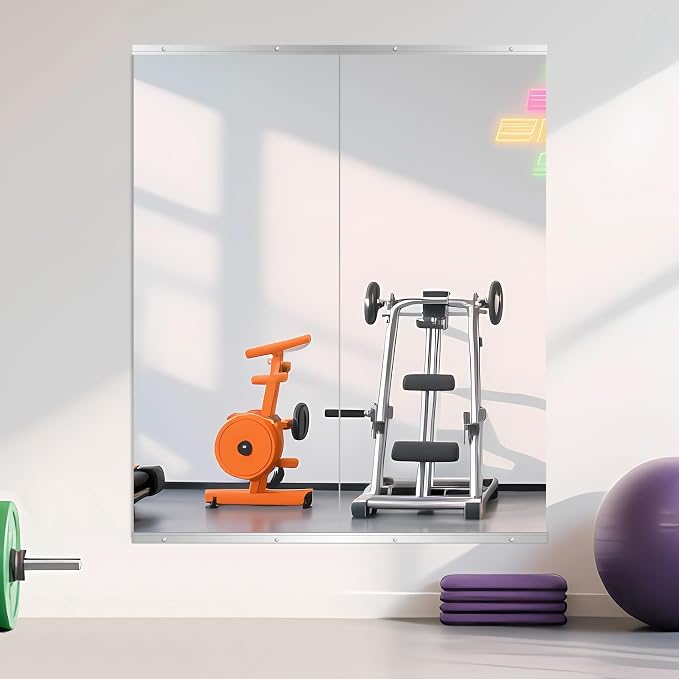 Ruomeng Home Gym Mirror, Large Frameless Body Mirror Tempered Glass - Image 7