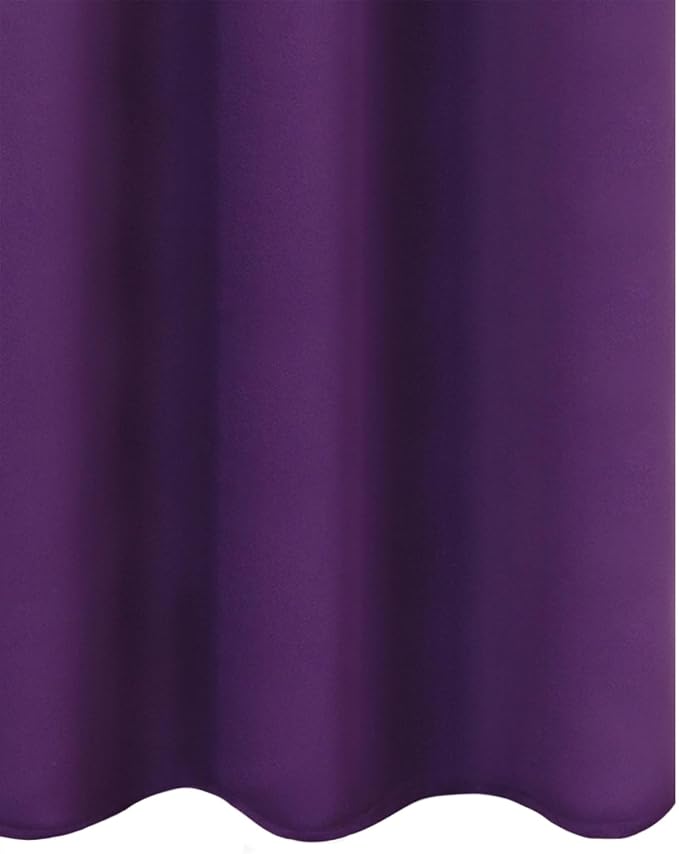 LEMOMO Blackout Curtains 66 x 72 Inch Long Purple Curtains Set of 2 Panels Room - Image 8