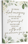 HIWX Christian Inspirational Wall Decor, Be Strong and Courageous Bible Verses by HIWX