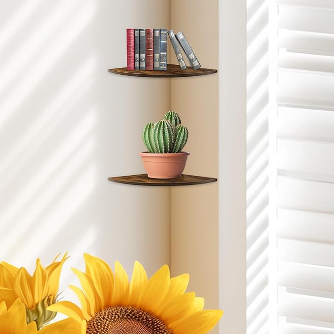 JJL Corner Shelves, 12 Inch Deep Corner Shelf Wall Mounted - Image 4