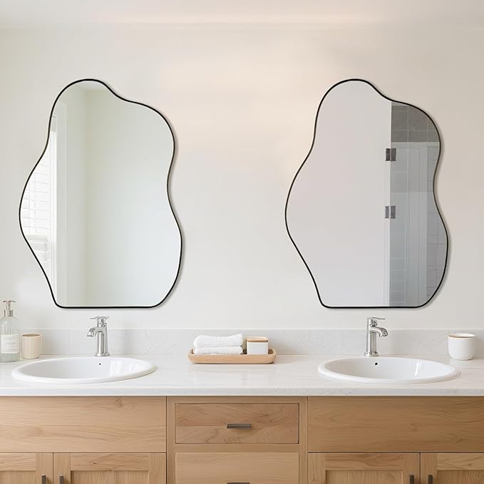 BOMINICA Irregular Wall Mirror Asymmetrical Mirror, Decorative Wall Mounted - Image 8