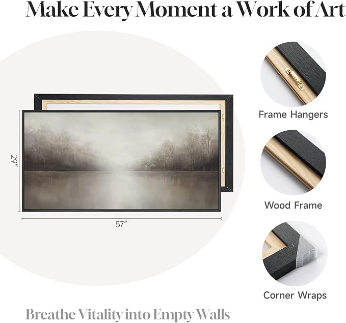 Framed Abstract Landscape Wall Art - Image 7