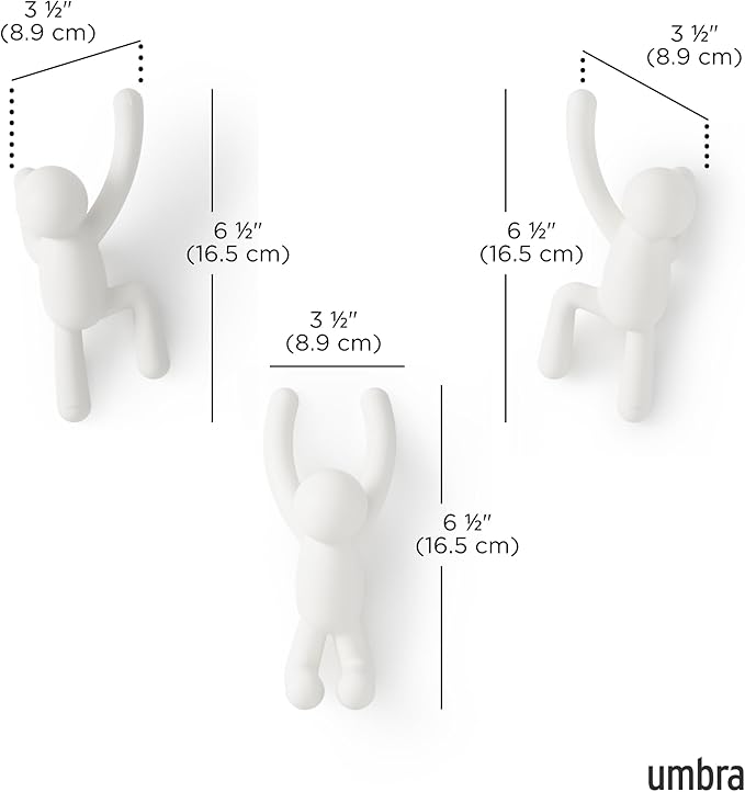 Umbra Buddy Wall Hooks – Decorative Wall Mounted Coat Hooks - Image 3