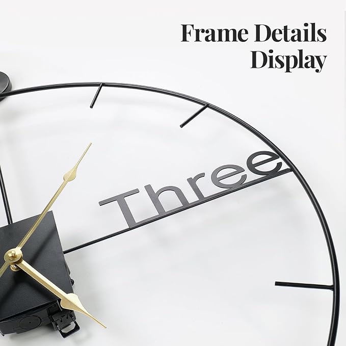 Cuspin 24 inch Large Wall Clock - Image 3