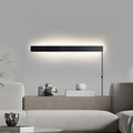 KELUOLY Modern Plug in Wall Sconces, 23.6 inch Frosted Black LED Long Wall by KELUOLY