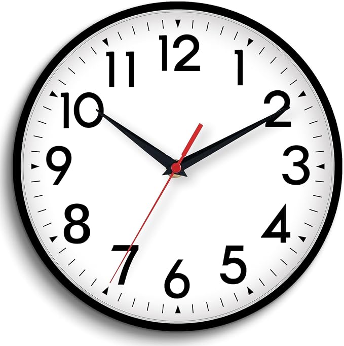 DAXSMY 16 Inch Wall Clock, Large Wall Clocks Battery Operated, Big Silent by DAXSMY