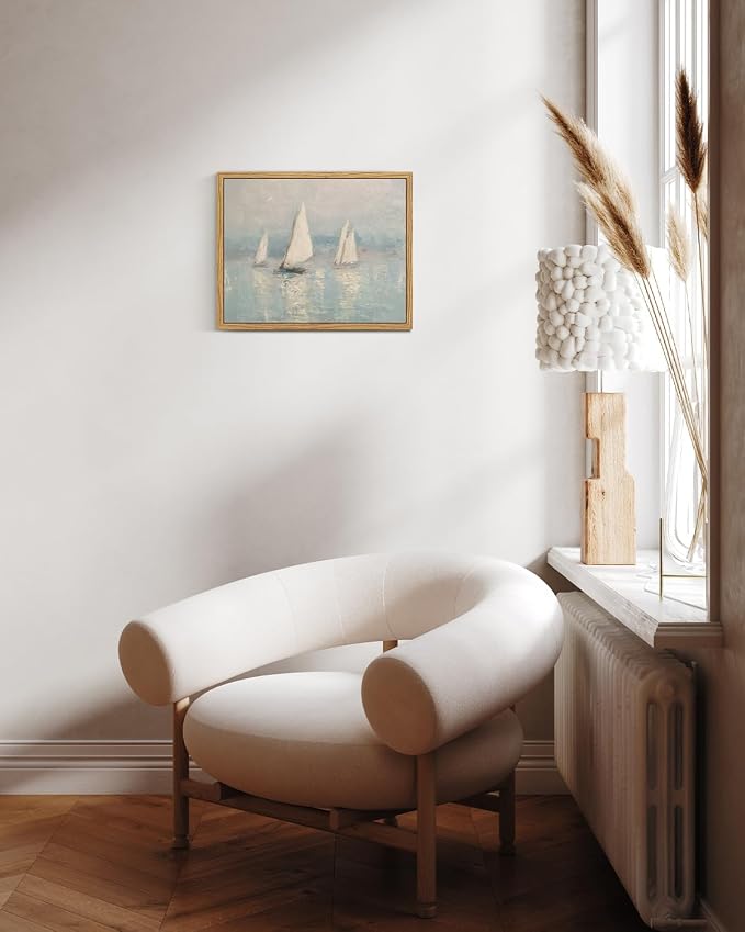 InSimSea Framed Canvas Wall Art, Vintage Sailboats Art - Image 7