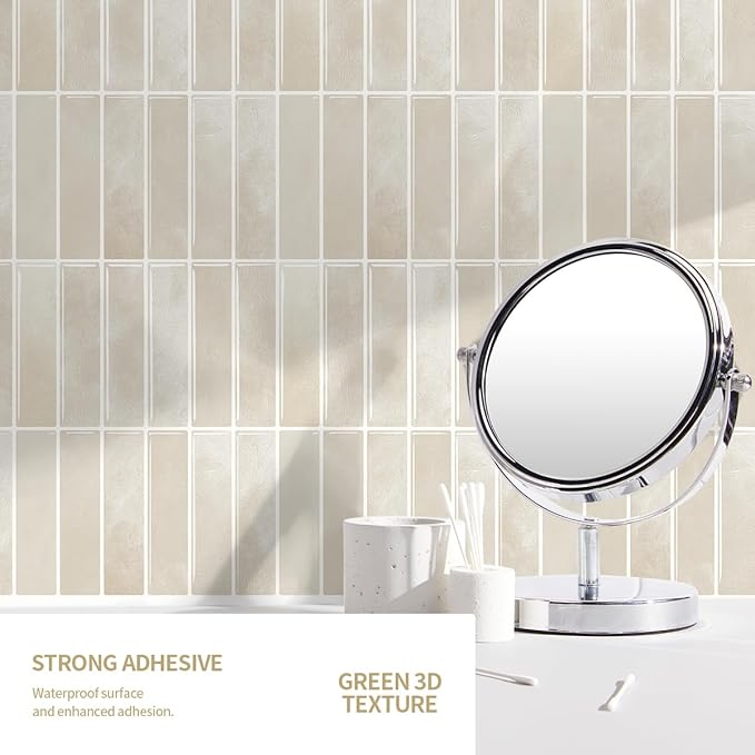 Peel and Stick Backsplash 3D Wall Tiles, Self-Adhesive, Oil Proof, Waterproof - Image 2
