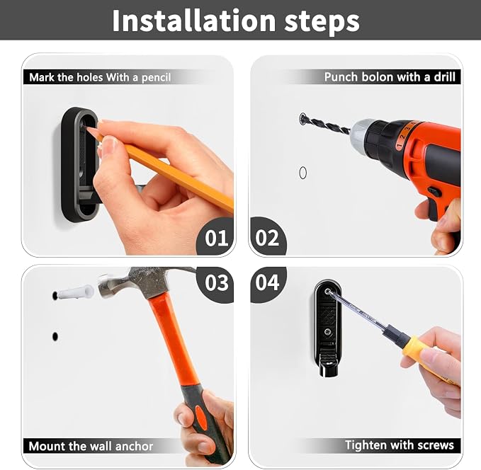 2PCS Foldable Wall Hooks, Flip Down Design - Image 6
