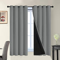 Yakamok Dove Grey 100% Blackout Curtains, Thermal Insulated Total Blackout by Yakamok