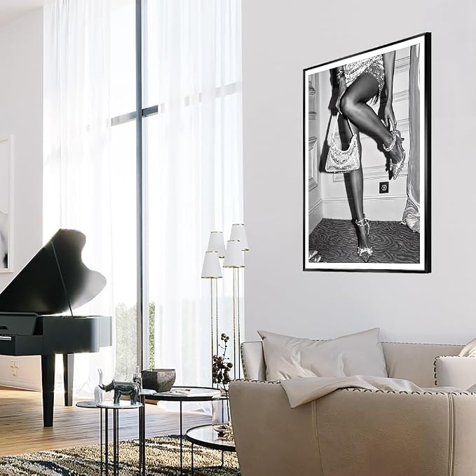 High Fashion Poster Trendy Black and White Wall Art Retro Girl Luxury Feminist - Image 5