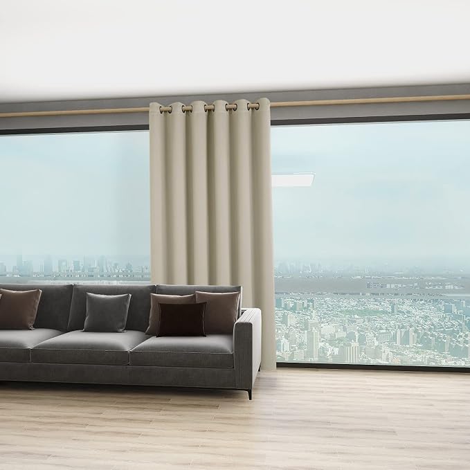 BONZER Room Divider Blackout Curtain Wide Room Darkening Total Privacy Wall - Image 4