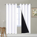 Yakamok Pure White Total Blackout Curtains, Heavy Duty Lined Blackout Drapes 72 by Yakamok