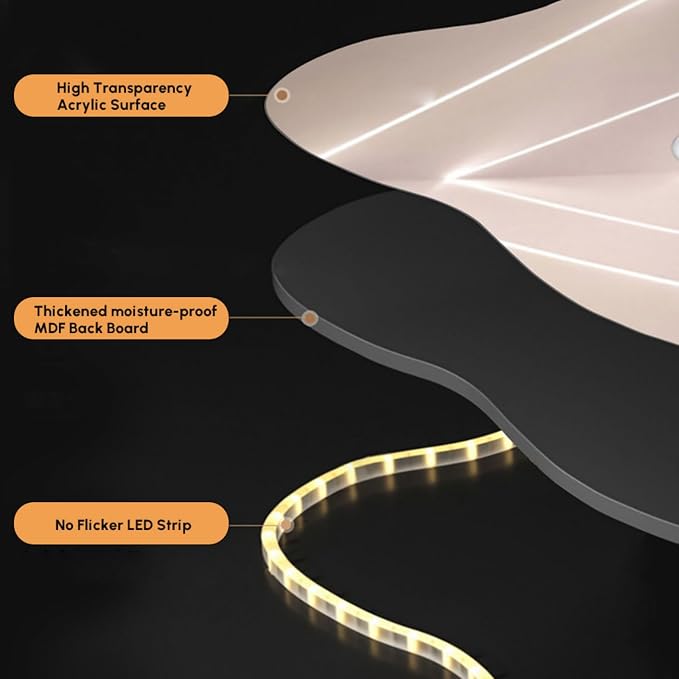 homary 39.4" Silent LED Wall Clock - Image 4