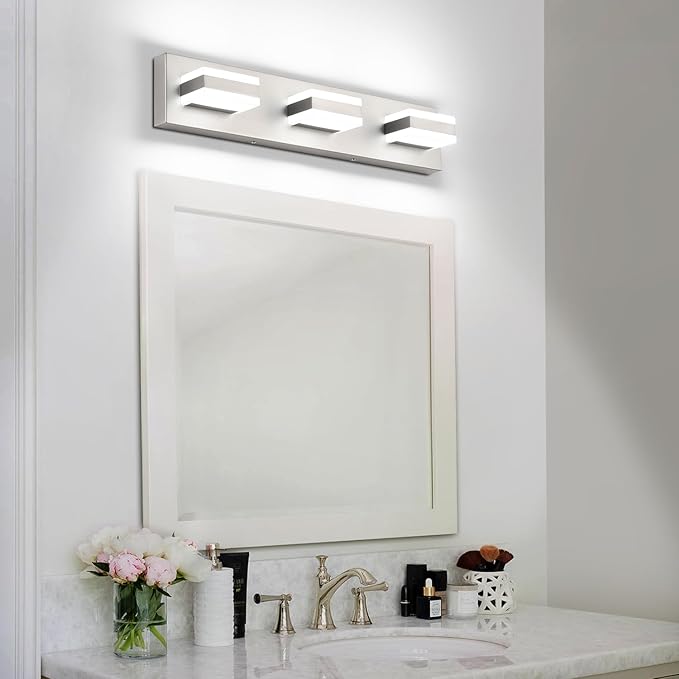 SOLFART Bathroom Vanity Lights Over Mirror Brushed Nickel Bathroom Light - Image 3