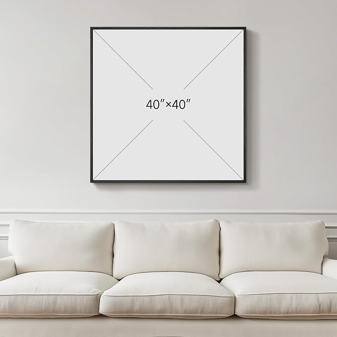 Extra Large Framed Blue Abstract Wall Art - Image 3