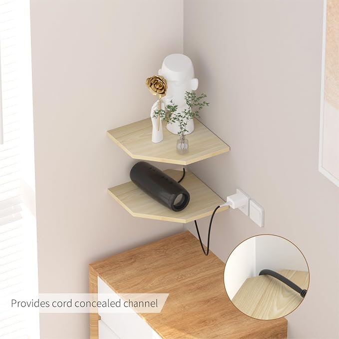 JJL Corner Shelves, 12 Inch Corner Shelf Wall Mounted - Image 4