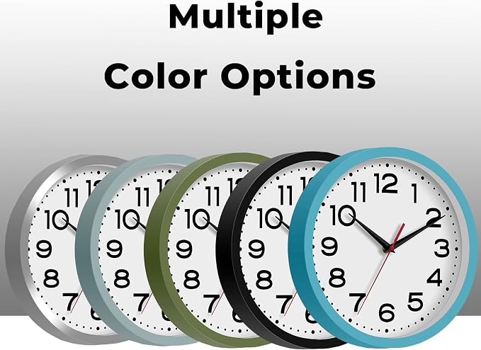 Roymnie Wall Clock Silent Non-Ticking Modern Clock Battery Operated 8 Inch - Image 5