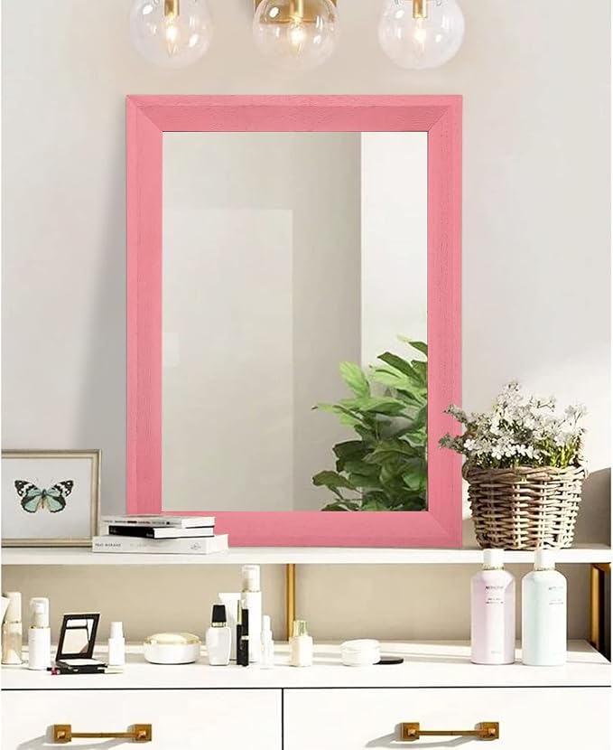AAZZKANG Rectangle Mirror with Wood Frame Modern Farmhouse Wall Mirrors Decor - Image 4