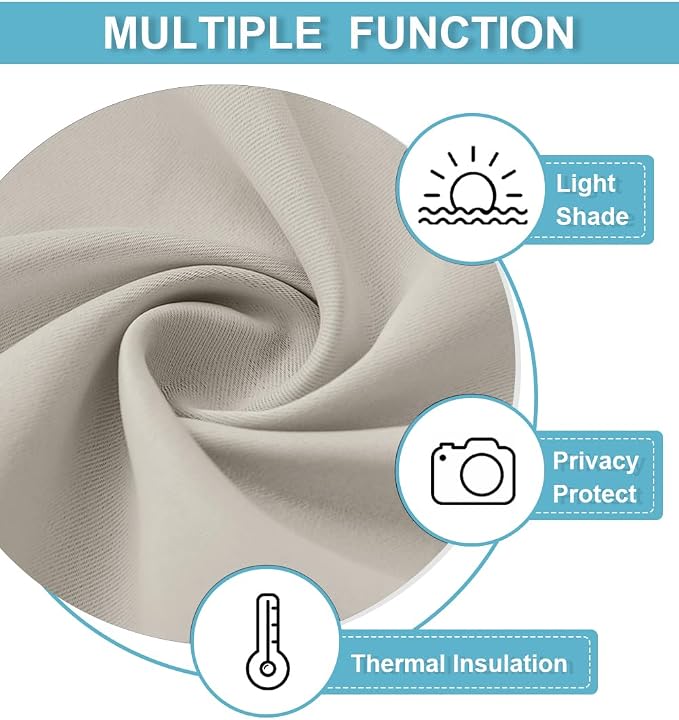 RYB HOME Extra Wide Curtains for Divider Room Separation Soundproof Temporary - Image 6